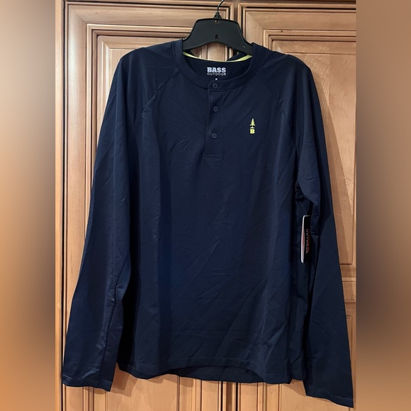 NWT Bass Outdoor Men’s Hilltop Long Sleeve Henley - Picture 4 of 8